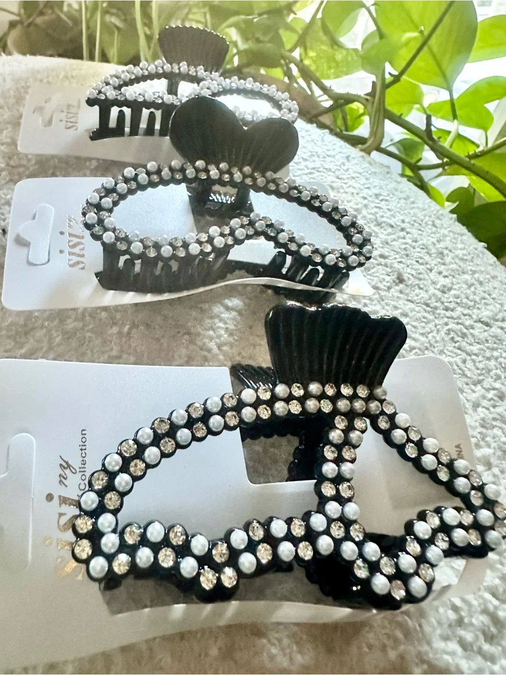 CRYSTAL & PEARL CLAW CLIP BUNDLE